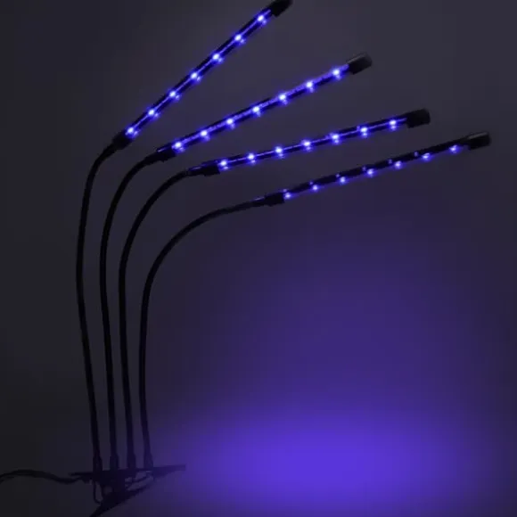LED plantevækstlampe 80 dioder TIMER 25 W hjemmedyrkning uden netadapter