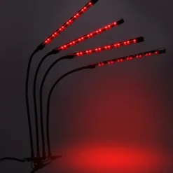 LED plantevækstlampe 80 dioder TIMER 25 W hjemmedyrkning uden netadapter