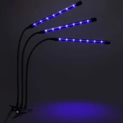 LED plantevækstlampe 60 dioder TIMER 24 W til hjemmedyrkning uden netadapter