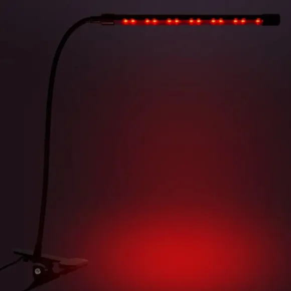 LED plantevækstlampe 20 dioder TIMER 9W hjemmedyrkning med netadapter