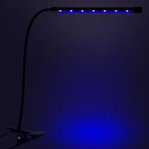 LED plantevækstlampe 20 dioder TIMER 9W hjemmedyrkning med netadapter