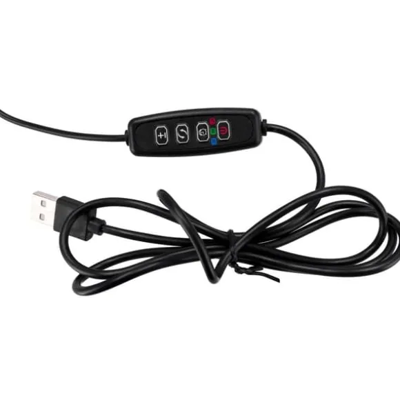 LED plantevækstlampe 20 dioder TIMER 9W hjemmedyrkning med netadapter