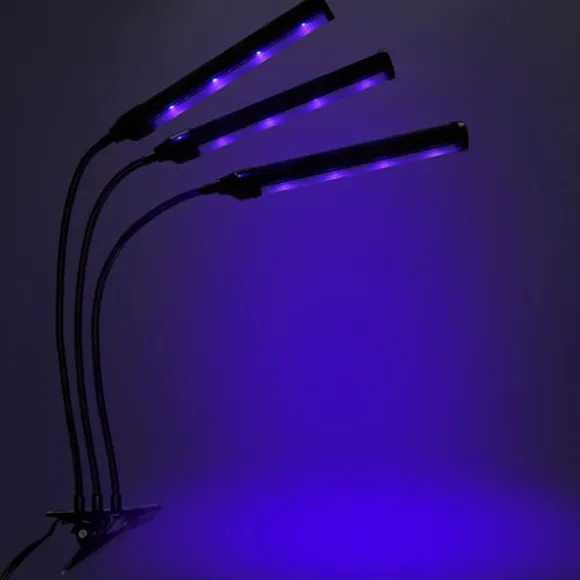 LED plantevækstlampe 72 dioder TIMER 25 W hjemmeplantedyrkning uden netadapter