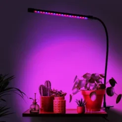 LED plantevækstlampe 20 dioder TIMER 9 W til hjemmedyrkning uden netadapter