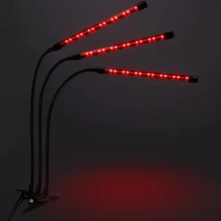 LED plantevækstlampe 60 dioder TIMER 24 W hjemmeplantedyrkning med netadapter