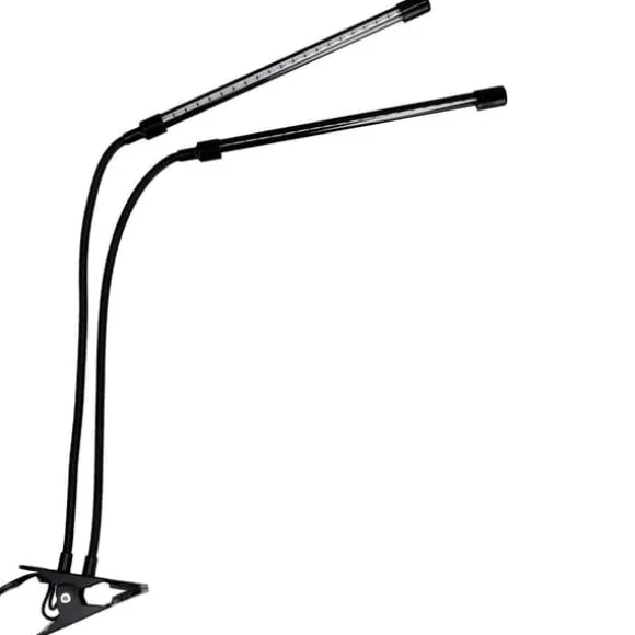 LED plantevækstlampe 40 dioder TIMER 15W hjemmedyrkning med netadapter