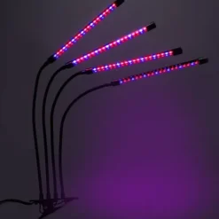 LED plantevækstlampe 80 dioder TIMER 25 W hjemmeplantedyrkning med netadapter