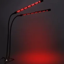 LED plantevækstlampe 40 dioder TIMER 15 W til hjemmedyrkning uden netadapter