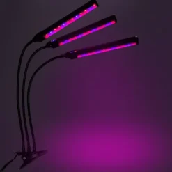 LED plantevækstlampe 72 dioder TIMER 25W hjemmeplantedyrkning med netadapter