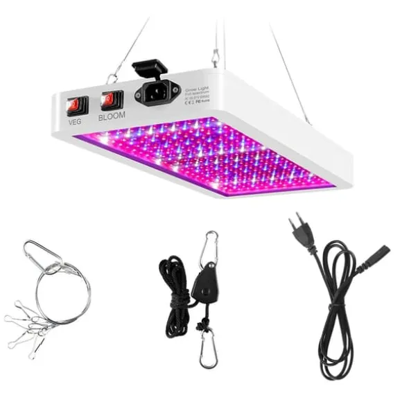 LED Plantevækstlys, Fuldspektrum, 24W Effekt,Flerfarvet, EU