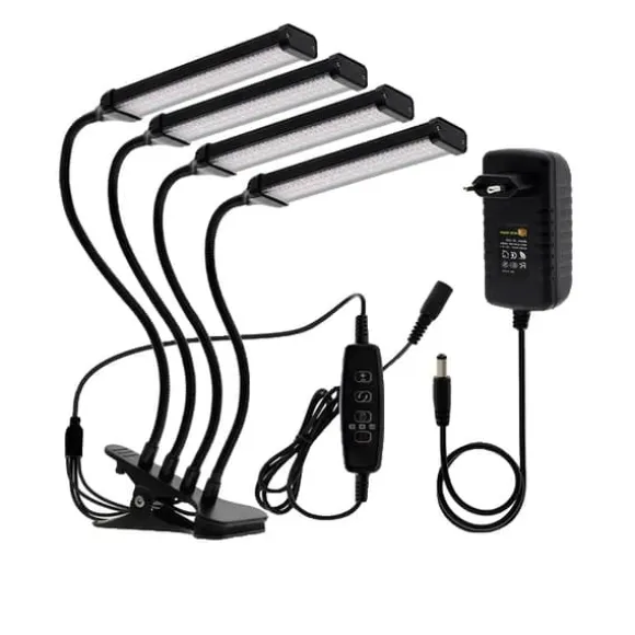LED Vækstlys, Fuld Spektrum, Dæmpbar Timing, 12V Adapter 80W
