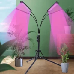 LED Vækstlys, 30W Effekt, 10 Dæmpbare Niveauer, Justerbar Tripod Højde