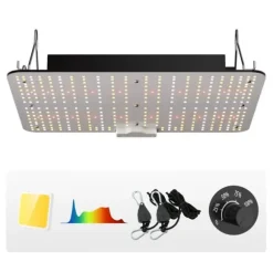 LED Vækstlys, 150W fuldspektrum dæmpbar, kraftfulde Samsung dioder til indendørs planter og drivhus. Daisy Chain driver til 3x3 ft telt.