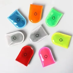 LED-lys Magnetisk Clip Sikkerhed Løb Nat Campingaktiviteter - Grå