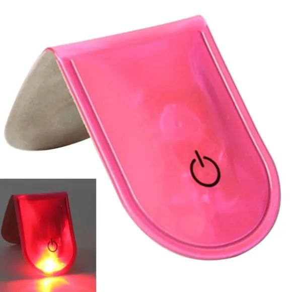 LED-lys Magnetisk Clip Sikkerhed Løb Nat Campingaktiviteter - Lyserød