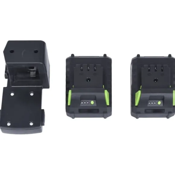 Ledningsfri plæneklipper med 2 batterier 20V 2000mAh | Farve: Grå | Størrelse: 40L græsfanger