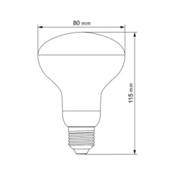 LED-pære til plantedyrkning VIDEX-E27-R80-9W-FITO