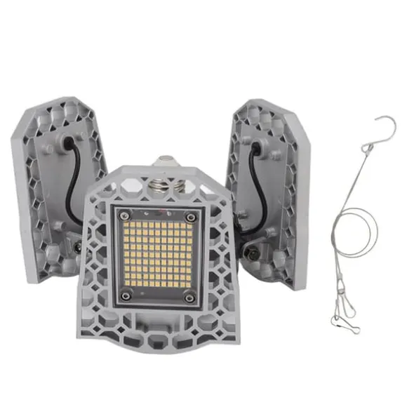 LED-vækstlampe til stueplanter - 297 LED-pærer, foldbart design med tre blade - ideel til drivhuse og sukkulenter - 100-277V