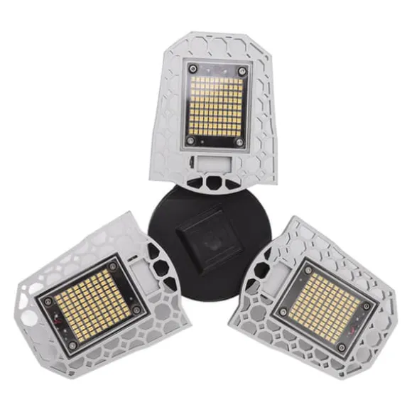 LED-vækstlampe til stueplanter - 297 LED-pærer, foldbart design med tre blade - ideel til drivhuse og sukkulenter - 100-277V
