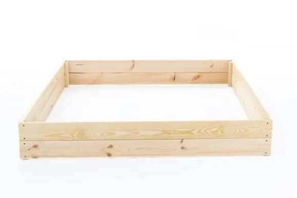 Letadgang 120x120x18 cm Fyrretræs Højbed til Ældre med Jordklæde
