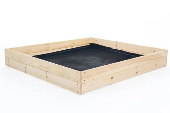 Letadgang 120x120x18 cm Fyrretræs Højbed til Ældre med Jordklæde