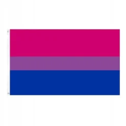 LGBT REGNBUEFLAG STOR 90x150cm BISEKSUALITET F7