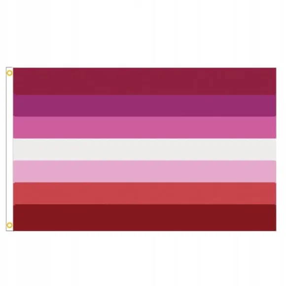 LGBT REGNBUEFLAG STOR 90x150cm LESBISK F5