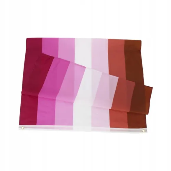 LGBT REGNBUEFLAG STOR 90x150cm LESBISK F5
