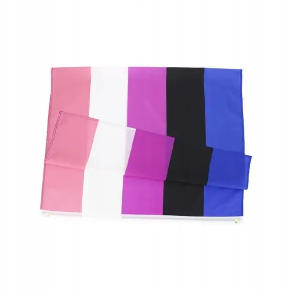 LGBT REGNBUEFLAG STOR 90x150cm GENDFLUID F4
