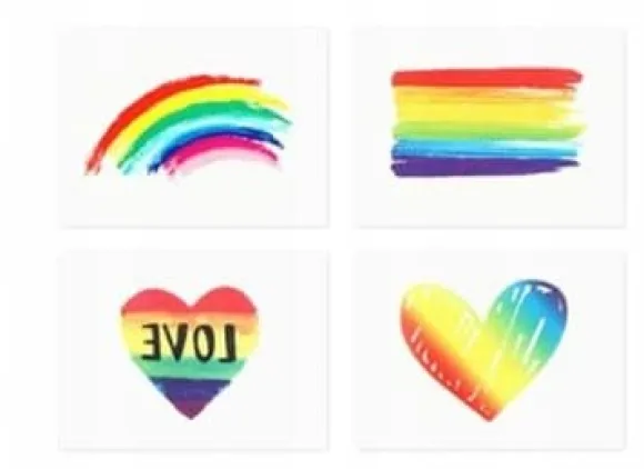 LGBT-flag 150x90 cm regnbueflag LGBTQ parade klistermærker vimpler