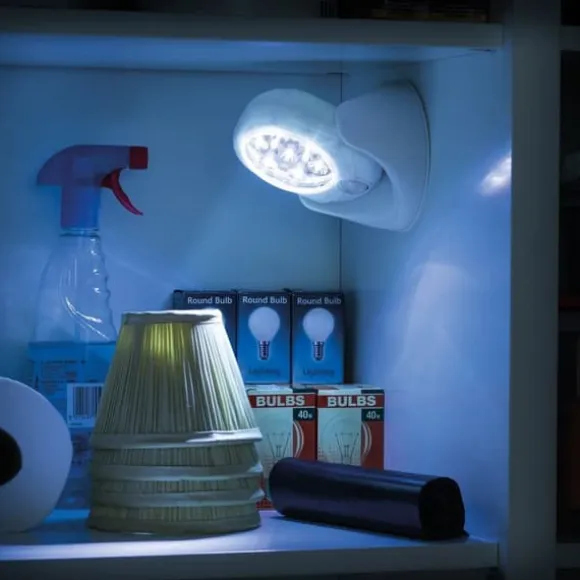 Light Angel LED Sensorlampe hvid (rund) m/bevægelsessensor - Trådløs