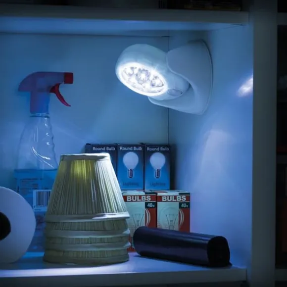 Light Angel LED Sensorlampe hvid (rund) m/bevægelsessensor - Trådløs