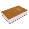 Lille omledningsbogsafe med kombinationslås til penge, mønter og kort - brun