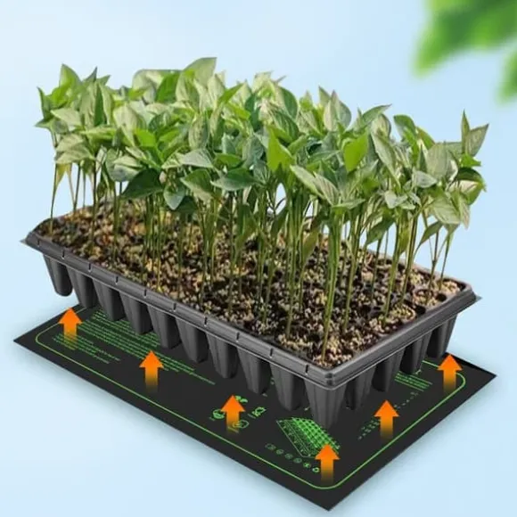 Lollanda frøspiringsvarmemåtte, frøplantevarmemåtte 25x52cm, IP67 vandtæt, planteformering, til planter og hydroponics