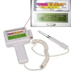 Lollanda PC-101 pH/klortester, vandtester, digital pH-måler til vand – bærbar, baggrundsbelysning, stor skærm