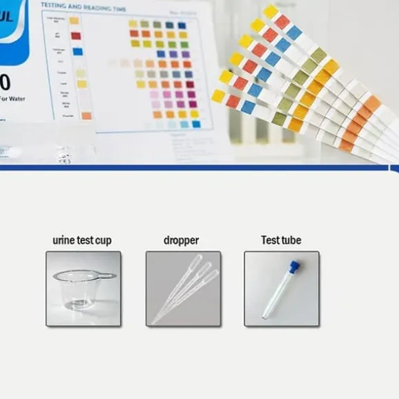 Lollanda Pool & Spa Test Strips 50-pak – 14-i-1 vandtester til pH, klor, cyanursyre, hårdhed m.m.