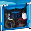 Lollanda Poolopbevaring, Opbevaring til pool 61x51cm til legetøj – Netpose med ophængskrog, til pool, strandfester, camping og strandfester