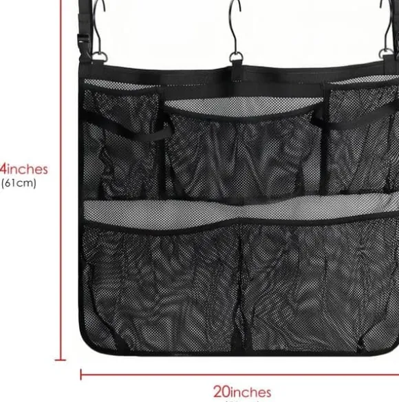 Lollanda Poolopbevaring, Opbevaring til pool 61x51cm til legetøj – Netpose med ophængskrog, til pool, strandfester, camping og strandfester
