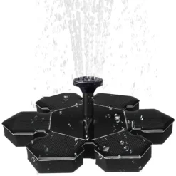 Lollanda Solar Powered Fountain Pump med 7 Dyser - Flydende Solar Fountain Pump, til have, pool og fuglebad