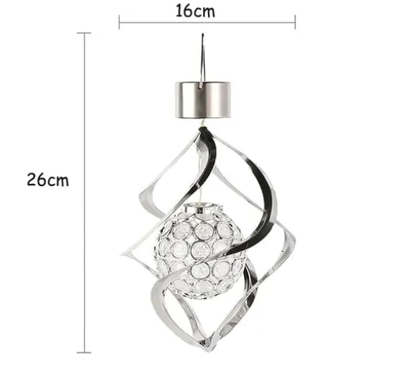 Lollanda Solar Powered Wind Chime Lampe, Wind Chime med RGB, Wind Chime med Solar PV LED, IP65, Wind Chime Haven Dekoration Udendørs Belysning