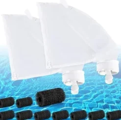Lollanda tilbehørssæt med 12 dele til Polaris 280/480 poolrobot – indeholder 2 netposer og 10 slangerensere