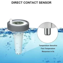 Lollanda Trådløst Flydende Pooltermometer med LED-display, vandafvisende IPX8 - Til Pool & Spa