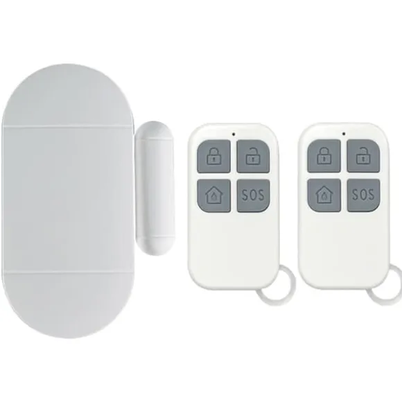 Lollanda Wireless til dør- og vinduesalarm – 130 dB alarm, 2 fjernbetjeninger, nem installation, hjemmealarmsystem