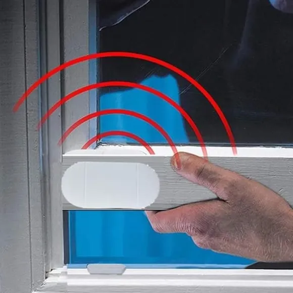 Lollanda Wireless til dør- og vinduesalarm – 130 dB alarm, 2 fjernbetjeninger, nem installation, hjemmealarmsystem