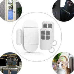 Lollanda Wireless til dør- og vinduesalarm – 130 dB alarm, 2 fjernbetjeninger, nem installation, hjemmealarmsystem