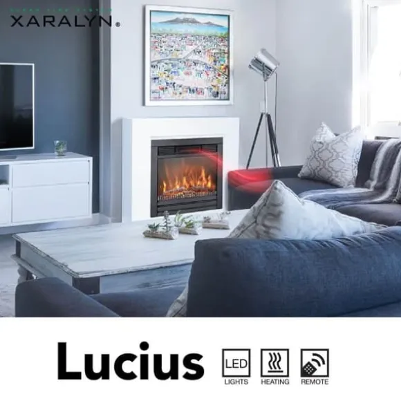 Lucius el-indbygningsovn - 1400 Watt varme - Fjernbetjening