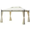 Luxuspavillon 3x4 m, creme – festtelt til have & terrasse