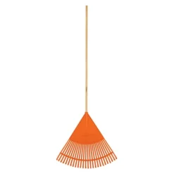 Løvrive med træskaft og 26 fleksible tænder, 142cm Truper®