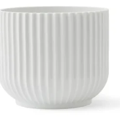 Lyngby Flower Pot White, H 13cm - Lyngby Porcelæn