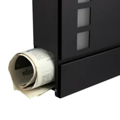Mailbox - Wall Letterbox - Moderne - Låsbar - Med avisrum - Sort